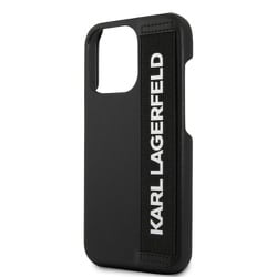 KLHCP13LSTKLBK [KARL LAGERFELD公式ライセンス 背面ケースロゴ入りハンドストラップ付き iPhone 13 Pro 用]