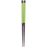 箸 シリコン 漆 塗装 木製 (天然木) グリーン 18cm