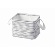 N-7681 [STORAGE BASKET S イレギュラーストライプ グレー]