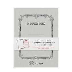 メッセージ レターセット ツバメ×CUBIX グレー 010131-14