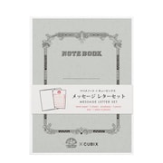 メッセージ レターセット ツバメ×CUBIX グレー 010131-14