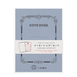 メッセージ レターセット ツバメ×CUBIX ブルーグレー 010131-25