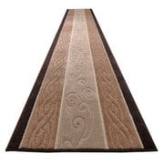 日本製 ふかふか廊下敷 ベージュ 80×540cm トルコ製生地使用 FLa1338410