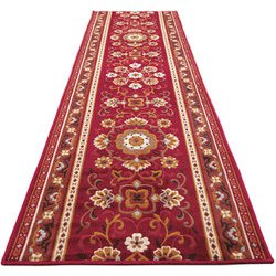 抗菌・防臭加工アラベスク柄廊下敷 エンジ 65×120cm FLa1365520