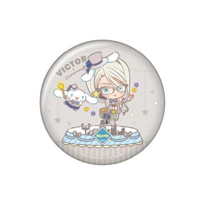 エリオスライジングヒーローズ×サンリオキャラクターズ 缶ミラー 07. ヴィクター・ヴァレンタイン×シナモロール [キャラクターグッズ]