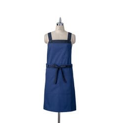医療・介護 エプロン ネイビー×ダークネイビー M-L 4049-7-M-L