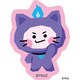 LINE FRIENDS TRUZ ダイカットステッカーミニ  （01） CHILLI [キャラクターグッズ]