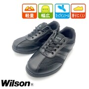 WL1706 BK 27.0 [カジュアル コンフォート ウォーキングシューズ 紐 サイドジッパー 防滑 幅広 メンズ ブラック 27.0cm]