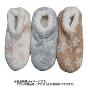 EA084M000Z23 [フリース アンク ルームシューズ 23～25cm ブーツ雪柄 1足]