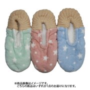 EA089M000Z23 [フリース アンク ルームシューズ 23～25cm バブーシュ星ドット 1足]