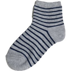 ロークルー オーガニックソックス キッズ 16～18cm ボーダー NO004M040Z31