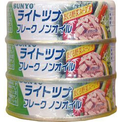 ライトツナフレークノンオイル3缶パック（70g×3）210g