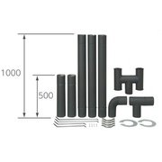 ステンレス製 黒 排気筒セット（Φ106） SHB-106A
