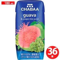CHABAA100％ミックスジュース グァバ 180ml×36本