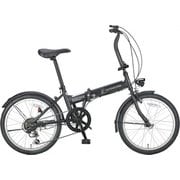 折りたたみ自転車 ナビライトFDB206 20インチ 外装6段変速 マットブラック YG-1351