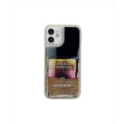 18453 [IPHORIA（アイフォリア） iPhone 12 mini 用 TPUケース Nailpolish Coleur Au Portable Metallic Gold + Pink]