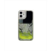 18494 [IPHORIA（アイフォリア） iPhone 12 mini 用 TPUケース Nailpolish Coleur Au Portable Snake Lime Green Glitter]