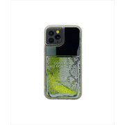 18495 [IPHORIA（アイフォリア） iPhone 12 / iPhone 12 Pro 用 TPUケース Nailpolish Coleur Au Portable Snake Lime Green Glitter]