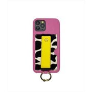 18544 [IPHORIA（アイフォリア） iPhone 12 / iPhone 12 Pro 用 PUケース Vegan Leather Case With Holding Strap + Pocket + Ring - Pink]