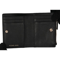 小物 MICHAEL KORS 34F9GJ6F2L 001 BLACK MICHAEL KORS マイケルコース レディース 二つ折り財布 レザー