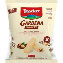 ガルデーナ フィンガーズ ヘーゼルナッツ ホワイト10個入り（125g） [ウエハースサンド]