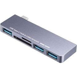 USB Type-Cハブ（カードリーダー付き） USB-3TCHC18GY