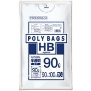 ポリバッグHB 90L 厚み0.025mm 半透明 10P PBHB-N90A-10