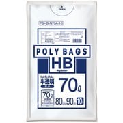 ポリバッグHB 70L 厚み0.025mm 半透明 10P PBHB-N70A-10