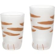 coconeco 猫 グラス 親子ペアセット トラ [日本製 ギフト箱入り]