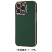 IN-P32HT/GRPG [iPhone 13 Pro 用 TPUソフトケース メタリック Felame グリーン/ピンクゴールド]