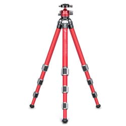 アテナシリーズ 三脚雲台セット フルレッド LA-324C+LH-40R（FR）
