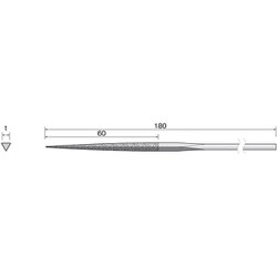 RD5492 [（#G3256）ダイヤモンドヤスリ三角 （1コ）]