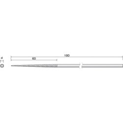 RD5505 [（#G3316）ダイヤモンドヤスリ先細丸 （1コ）]