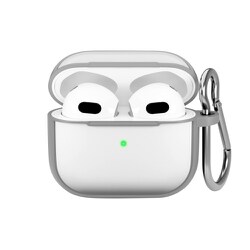 AirPods （第3世代）用 抗菌ハイブリッドケース グレー PG-AP3HB02GY
