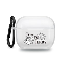 AirPods （第3世代）用 抗菌ソフトケース トムとジェリー/モノトーン PG-WAP3TP03TAJ