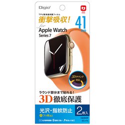 SMW-AW411TFLS [Apple Watch 41mm用 TPU 液晶保護フィルム 光沢指紋防止]