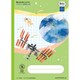 ジャポニカ学習帳 宇宙編 イラスト柄 A4サイズ 5mm方眼罫 リーダー罫入り グリーン A4.AXS-5G
