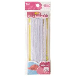 KM3136 [帽子用ゴム 白 ひも通し・定規付 約3m]