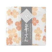 白雪友禅ふきん クローバー 柿色