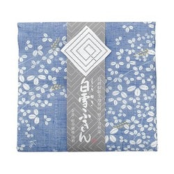 白雪友禅ふきん 萩 藍色