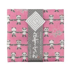 白雪友禅ふきん ハッピー★ぱんだ ピンク
