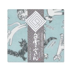 白雪友禅ふきん meow meow meow ブルー