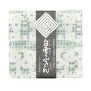 白雪友禅ふきん ブレーメンの音楽隊 ブルー
