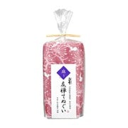 白雪友禅てぬぐい 老松 赤