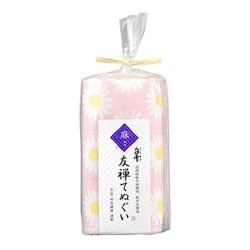 白雪友禅てぬぐい マーガレット シェルピンク