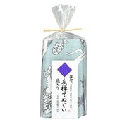 白雪友禅てぬぐい meow meow meow ブルー