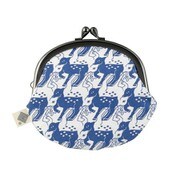 白雪帆布がまぐち 鹿 ネイビー