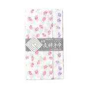 白雪友禅手巾 秋桜 ピンク/パープル