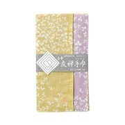 白雪友禅手巾 萩 くちなし/ぶどう