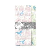 白雪友禅手巾 青い鳥 ももいろ/メロン